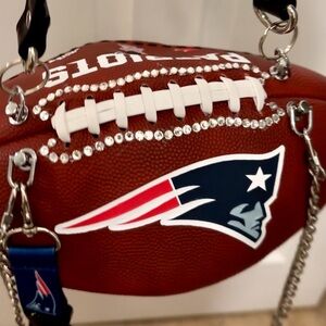 LIMITED EDITION HANDMADE Football Purse (NEW ENGLAND PATRIOTS) 🏈